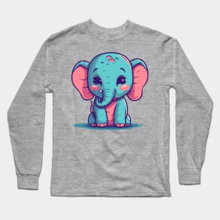 Happy baby elephant Long Sleeve T-Shirt